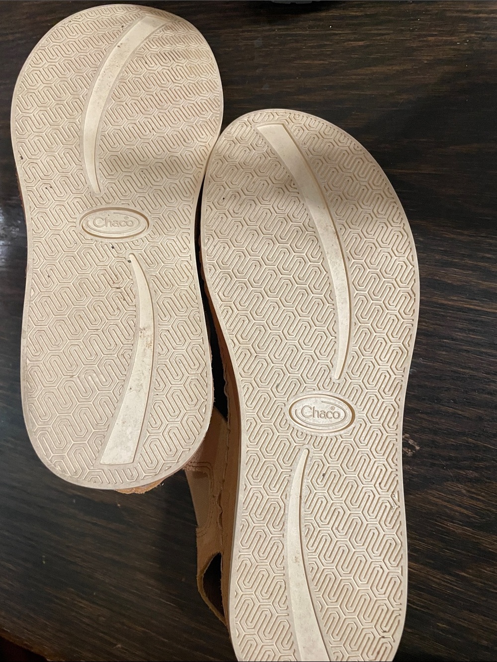 Chaco Women's Tan Suede Toe-Post Sandals - Picture 4 of 4